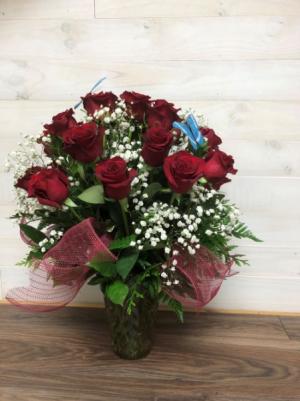 24 Red Roses Fresh Flowers