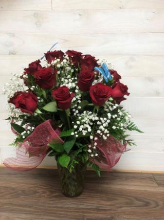 24 Red Roses Fresh Flowers
