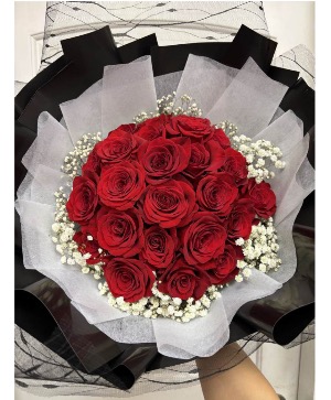 Round Red Rose Bouquet  