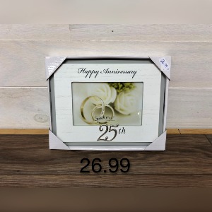 25th Happy Anniversary Frame 