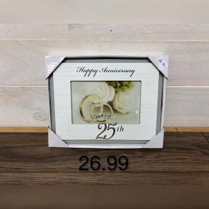 25th Happy Anniversary Frame 