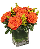 Orange and Gold Floral Arrangement