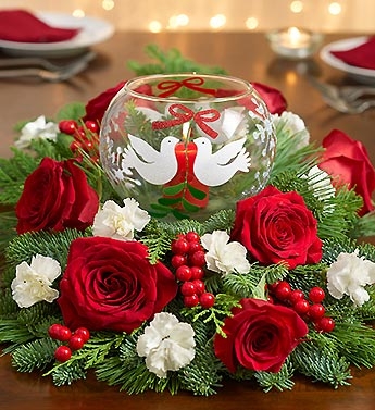 Roma Florist PEACE ON EARTH HOLIDAY CENTERPIECE 