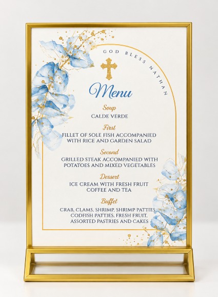 Clear with Gold Trim Frame 
