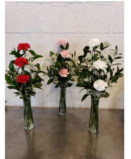 3 Carnation Budvase BV8 Bud vase