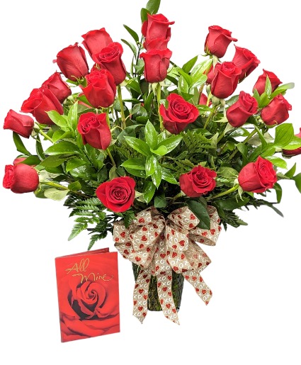 3 Dozen Roses Vase Arrangement