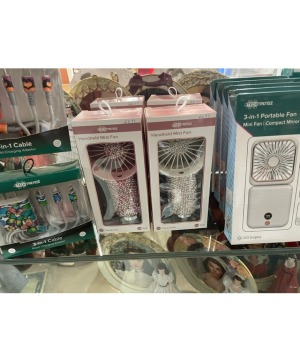 3 in 1 charger, Glitter Mist Fan, 3 in 1 Fan 