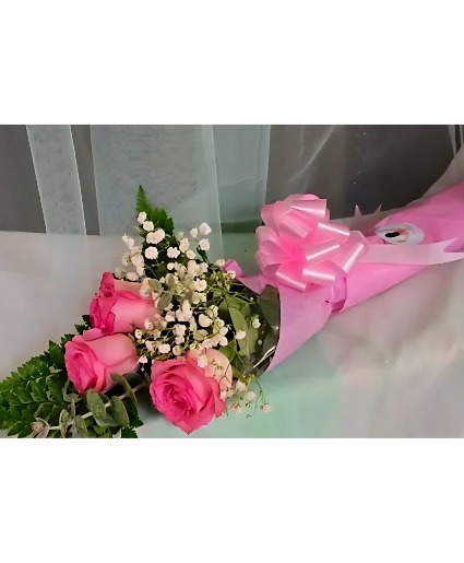 3 Wrapped Rose Bouquet Wrapped