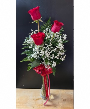 3 Rose Vase Arrangement  