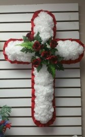 Silk Cross  Silk Floral Arrangment 