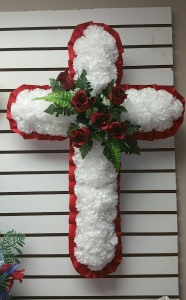 Silk Cross  Silk Floral Arrangment 