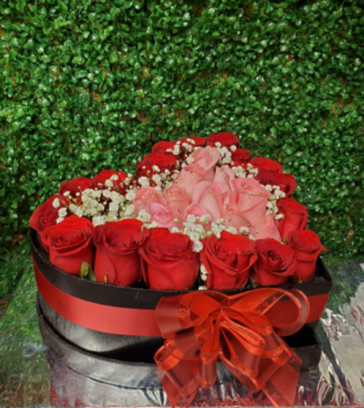 30 roses heart arrangement  Rose heart 