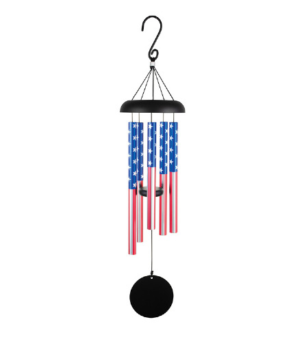 32" American Flag Wind Chime Gift 