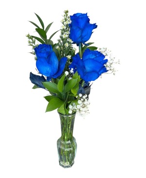 3'S Charm Blue Rose Rose Arrangement