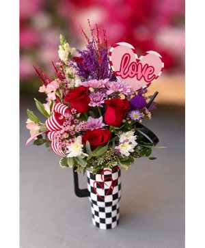40oz.  Tumbler with Flowers 
