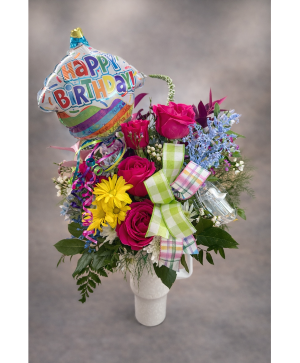 40oz.  Tumbler with Flowers 