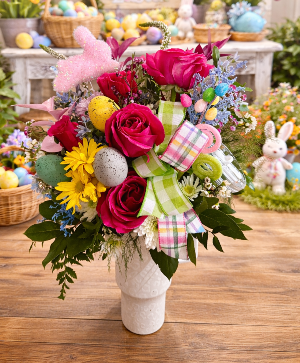 40oz. Tumbler with flowers Decorated with Easter 