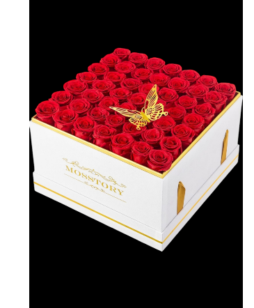 49 Red Forever Roses in velvet box  Forever Roses in Denville, NJ | Flowers By Candle-Lite