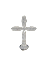 5.5" Tall Faceted Crystal Cross