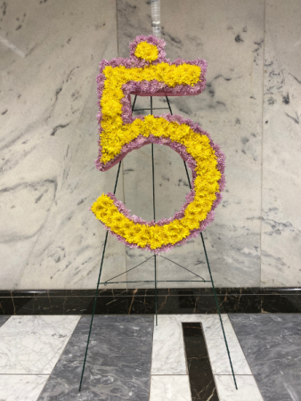 #5 (Purple & Gold) Custom Funeral Spray 
