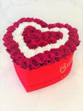 50 Year-Long Roses   Velve Heart Box