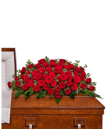 50 Rose Casket Spray Sympathy Arrangement in Houston, TX | EXOTICA THE SIGNATURE OF FLOWERS