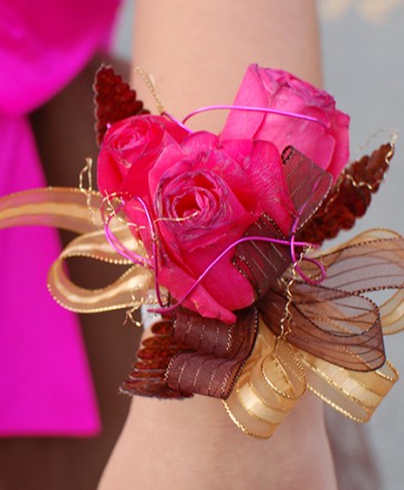 Hot Pink Roses Prom Corsage Prom Flowers in Albany, NY | Ambiance Florals & Events