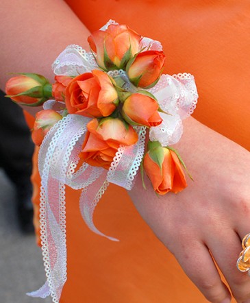 Orange Roses Prom Corsage Prom Flowers in Albany, NY | Ambiance Florals & Events