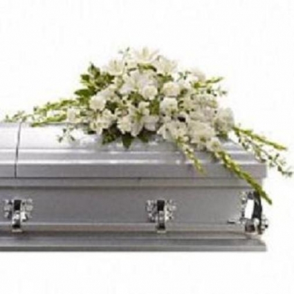 White Memories Casket Spray