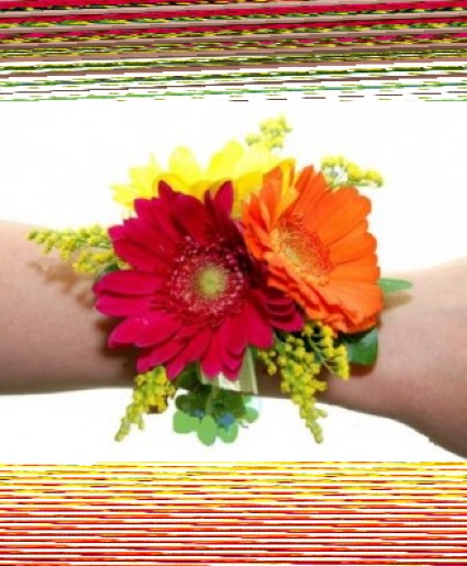 #53 Mixed Gerber Daisy Corsage Fresh Flowers