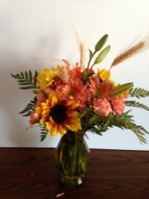 FALL SUN RISE VASE OF FALL COLORS