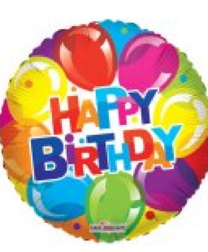 Balloon bouquet: 2 mylar, 6 latex 