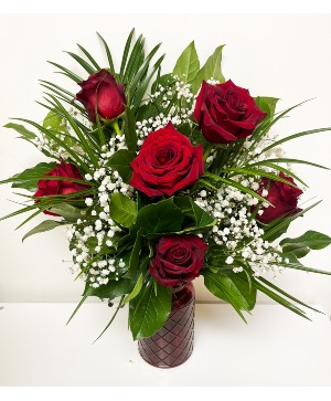 6 Premium Red Roses 