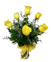 6 Yellow Roses 