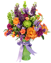 Blooming with Color Vase Arrangement 
