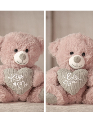 7 Inch Dusty Pink  Teddy