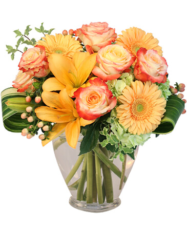 Love Me at Sunset Vase Arrangement  in Cincinnati, OH | Reading Floral Boutique