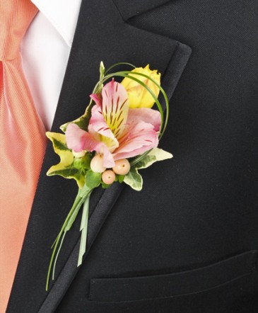 PASTEL POTPOURRI Prom Boutonniere in Albany, NY | Ambiance Florals & Events