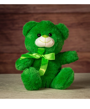 9"Emereld green Teddy Green & Yellow & Red and Blue