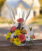 Fancy Petite Pumpkin FHF-F93 Fresh Flower Keepsake local only