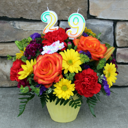 How Old? Birthday Arrangement