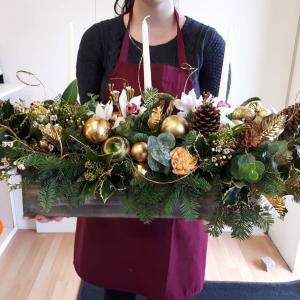 A Bountiful Holiday   Box with Winter Greens  