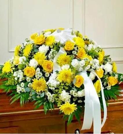 A Bright Sunny Life Casket Spray FS-992 