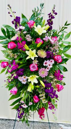 A Burst of Purple Standing Spray
