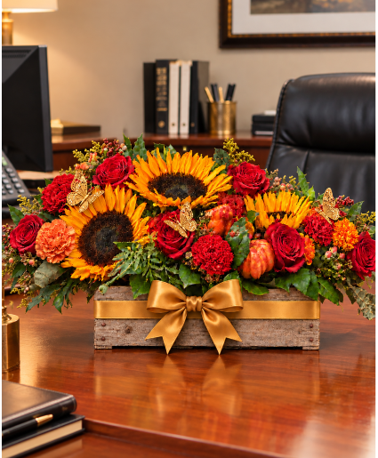 A Crate Full of Autumn Magic Call Us for Faster Service & Daily Specials: (915) 303-8500 Text Us to Order Anytime: (915) 505-3708 Your trusted source for Flowers & Delivery in El Paso TX 