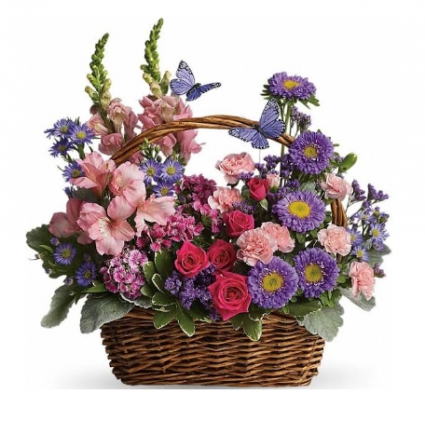 A Day in a Basket Basket Arrangement