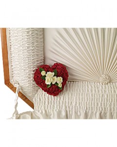 A Devoted Heart  Casket Insert Specialty Arrangement