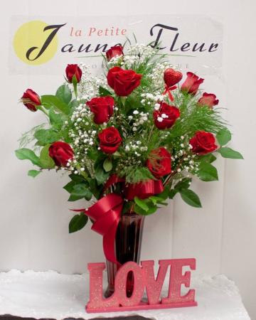 A Dozen Roses with Lilys added 