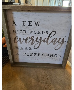 A few nice words Gift item house and home