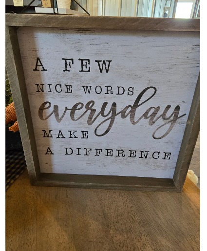 A few nice words Gift item house and home